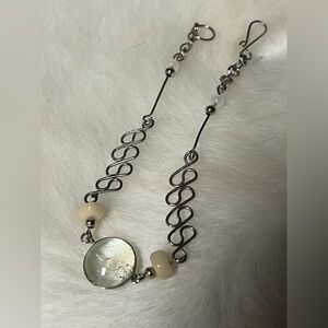 Vintage clear crystal and wire bracelet